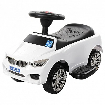 Children's tolocar gurney M 3503B-1 White, with parental handle