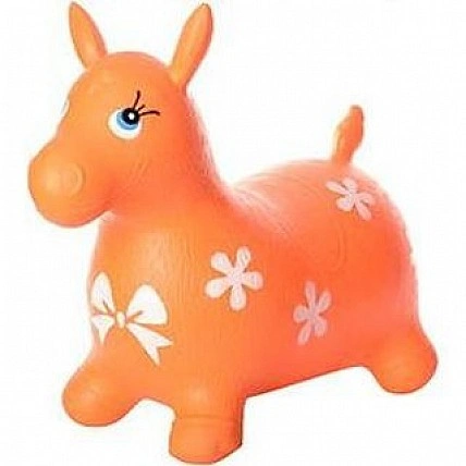 MS 0372 Children's Rubber Rocking Horse, Orange