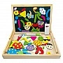 "2-in-1 Magnetic Board" Wooden Toy MD 0815C, double-sided, pencil case, chalk