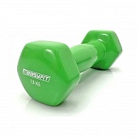 EasyFit EF-0010-G 1 kg Fitness Dumbbell, Vinyl Coated, Lime Green