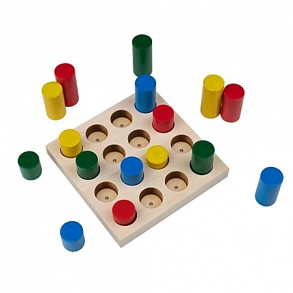 Komarovtoys A 312 "Colored Cylinders" Wooden Baby Sorter