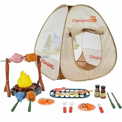 OTAMANKO CA005 "Travel and Cook" Children's Camping Play Set, 35 Pieces