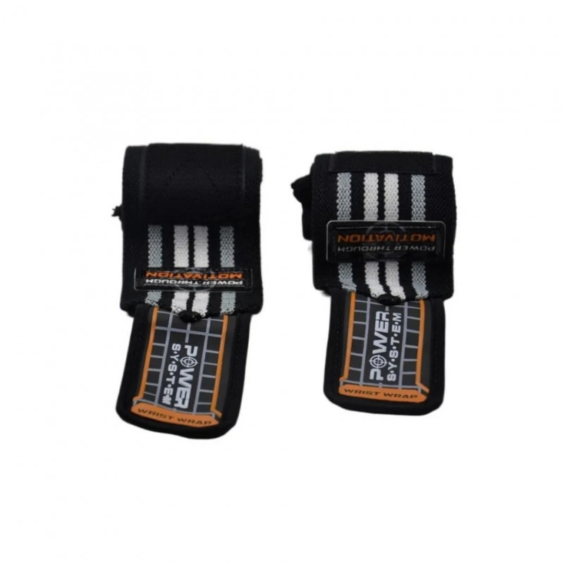 Кистьові бинти Wrist Wraps Power System PS-3500_Grey-Black