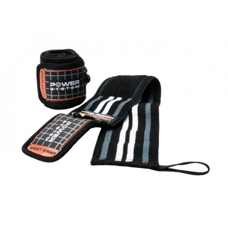 Кистьові бинти Wrist Wraps Power System PS-3500_Grey-Black