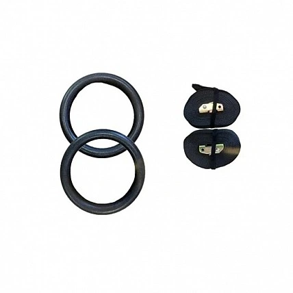 ABS Gymnastic Jaguar Fitness 131619FS Gymnastic Rings with Straps, Plastic