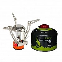 Camping Set Gas Burner and Gas Canister Tramp UTRG-044+UTRG-003, 230 grams