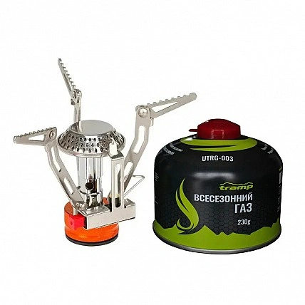 Camping Set Gas Burner and Gas Canister Tramp UTRG-044+UTRG-003, 230 grams