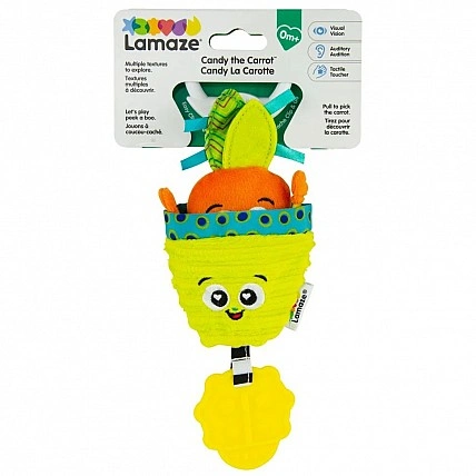 Мягкая игрушка-подвеска Морковка Lamaze L27381 с прорезывателем