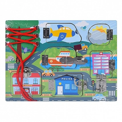 Wooden toy Busyboard MD 0146-2 game field 30×22.5 cm