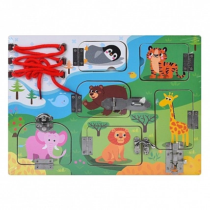 Wooden toy Busyboard MD 0146-3 game field 30×22.5 cm