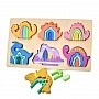 Wooden toy Frame-insert "Dinosaurs" MD 0730(Dino)