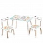 Children's Table M 501-12 tabletop 60 x 40 cm, 2 chairs