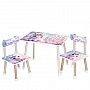 Children's Table M 501-25 tabletop 60 x 40 cm, 2 chairs