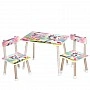 Children's Table M 501-26 tabletop 60 x 40 cm, 2 chairs