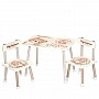 Children's Table M 501-29 tabletop 60 x 40 cm, 2 chairs