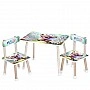 Children's Table M 501-30 tabletop 60 x 40 cm, 2 chairs