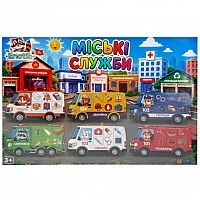 Wooden puzzle insert "City Services" 3-052, 36 wooden inserts