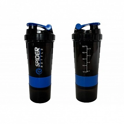 Шейкер спортивний Spider EF-7200-BL 0,5 л, Чорно-синій