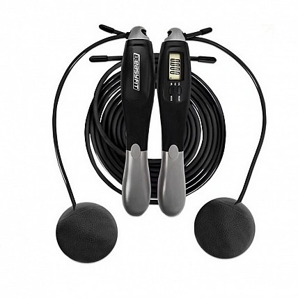 Скакалка швидкісна з лічильником TwinRope EF-1909-GY 2,8 метра