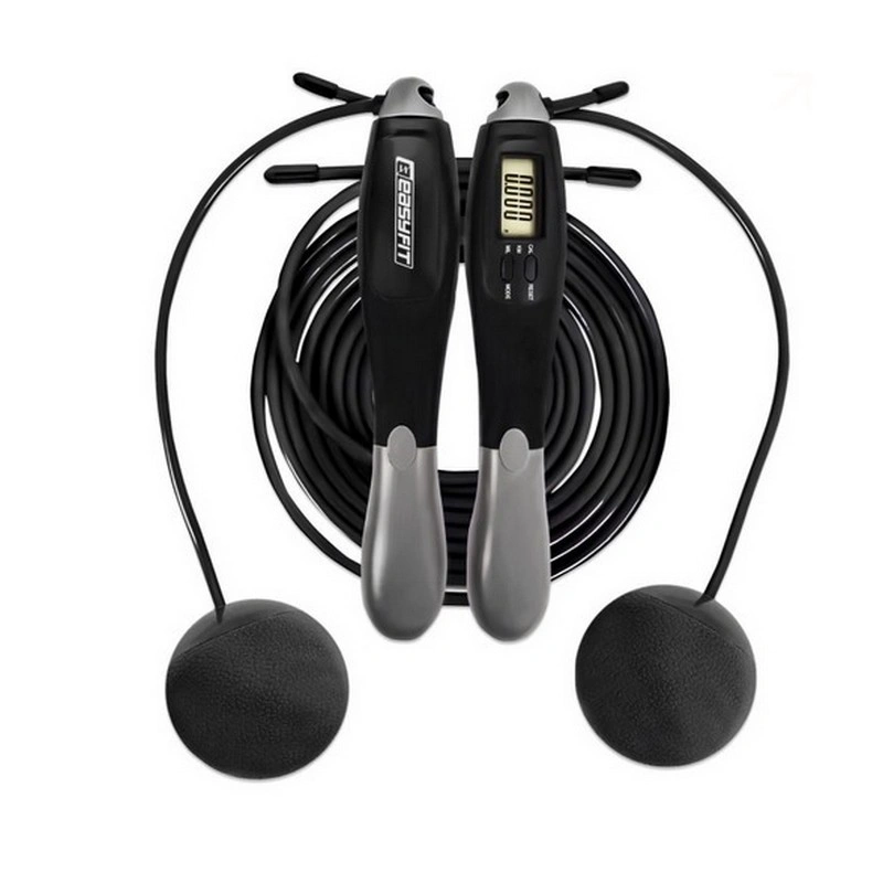 Скакалка швидкісна з лічильником TwinRope EF-1909-GY 2,8 метра