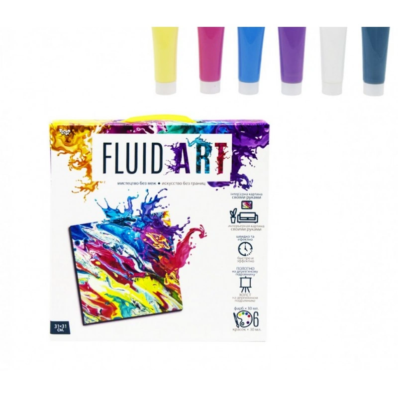 Набір творчого мистецтва "Fluid ART" FA-01-01-2-3-4-5, 5 видів FA-01-04