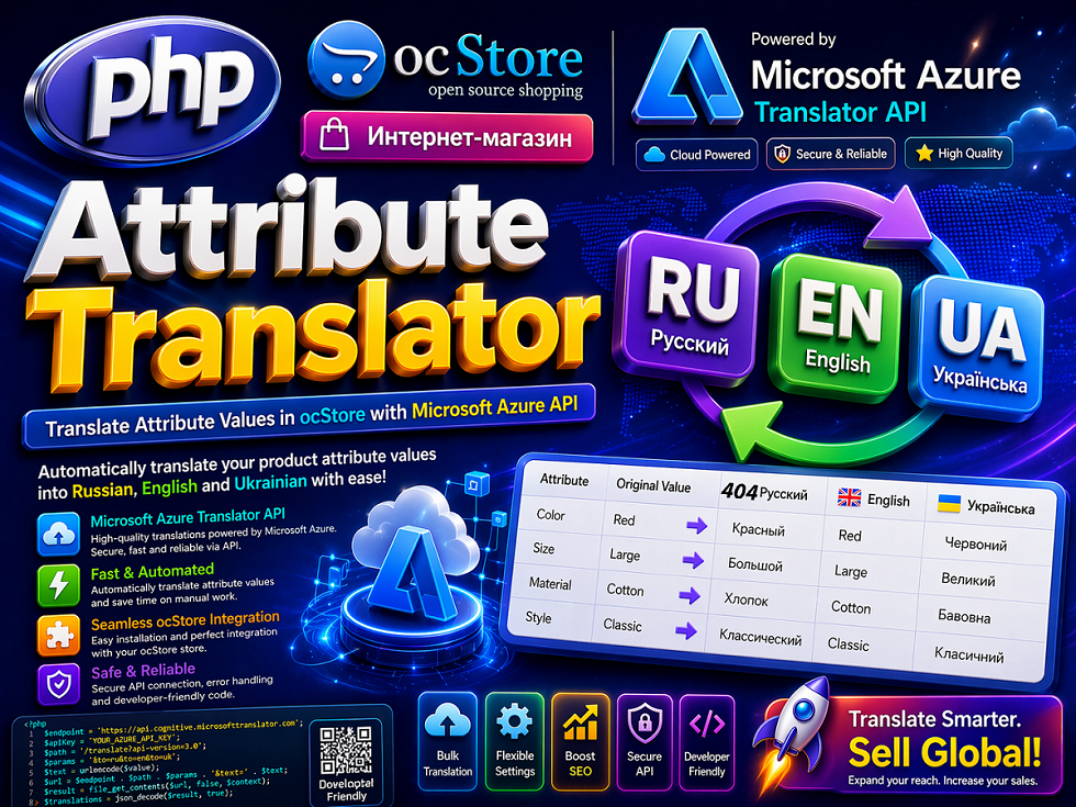Atribute Translator - translation of attribute values for ocStore 3.0.3.7