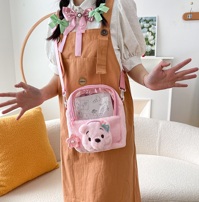 Messenger bag for girls/girls style Ins. Bear cub