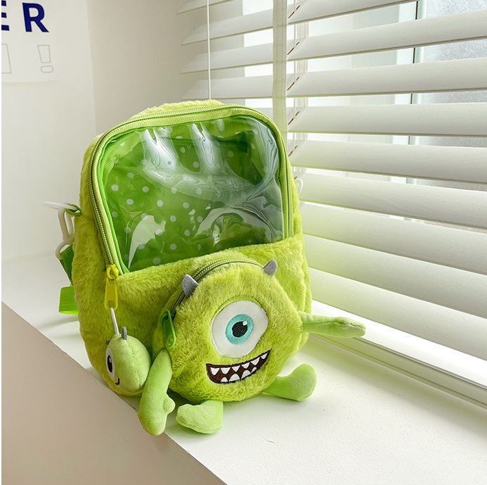 Messenger bag for girls/girls style Ins. Mike Wazowski