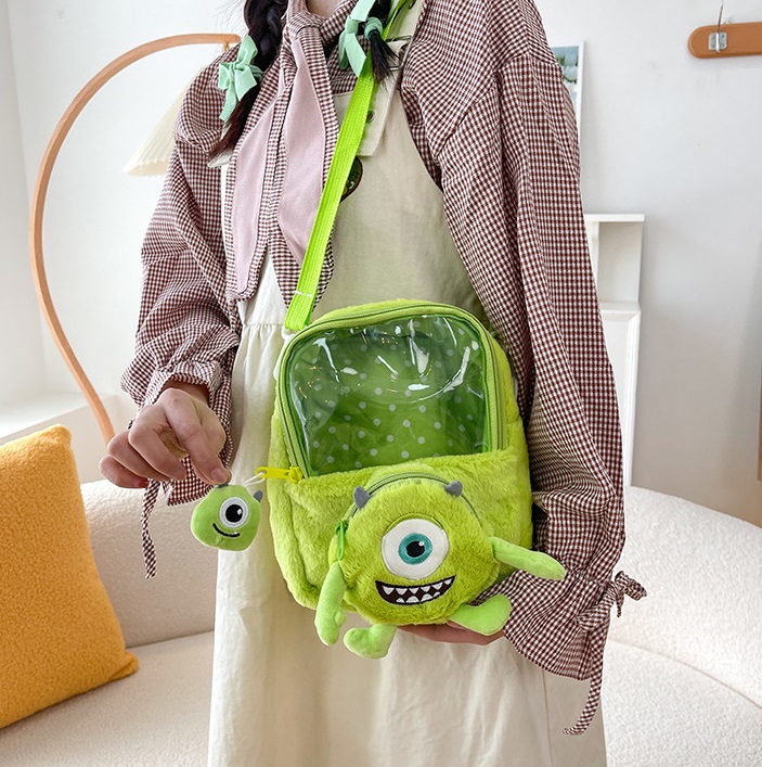 Messenger bag for girls/girls style Ins. Mike Wazowski