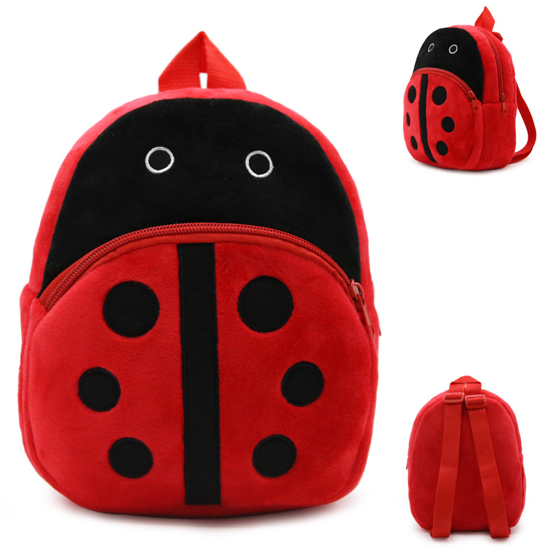 Children's plush backpack. Ladybug (CH1049)