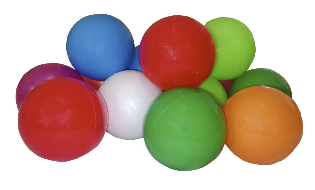 Balls for playpens, 70 mm. 320 pcs. 7-8 colors