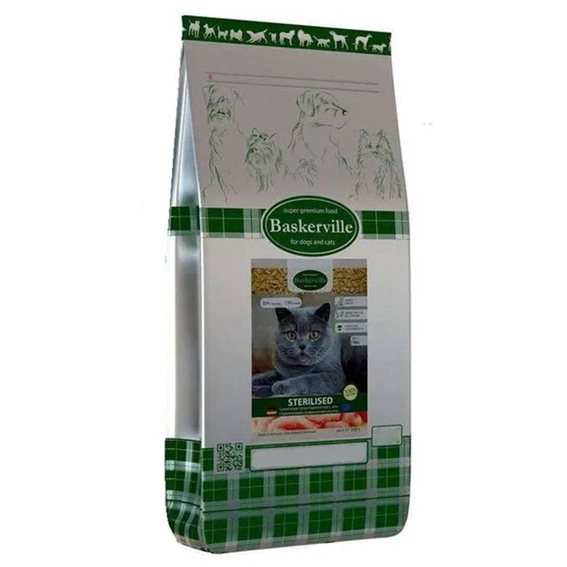 Baskerville Sterilized Katze Dry Cat Food for Sterilized Cats, 7.5 kg