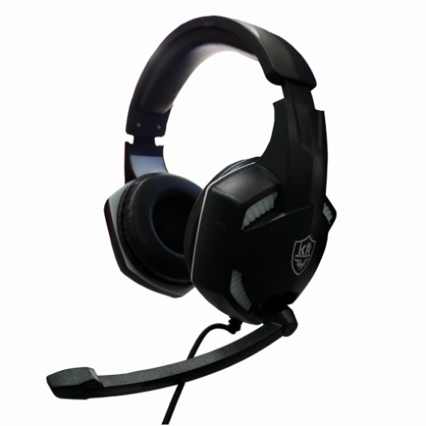 Игровые наушники Gaming Headset KR-GM301 Karler RGB подсветка. Проводная игровая гарнитура с микрофоном и подсветкой