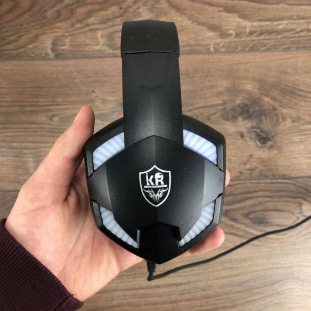 Игровые наушники Gaming Headset KR-GM301 Karler RGB подсветка. Проводная игровая гарнитура с микрофоном и подсветкой Игровые наушники Gaming Headset KR-GM301 Karler RGB подсветка. Проводная игровая гарнитура с микрофоном и подсветкой