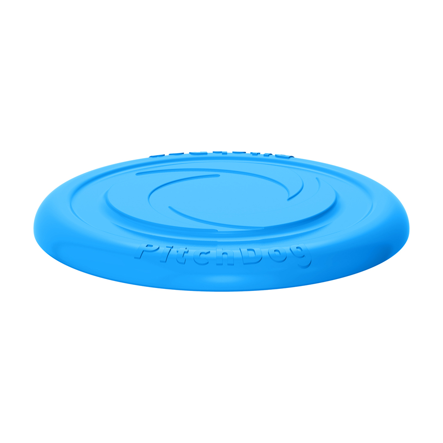 Игровая тарелка для апортировки PitchDog, диаметр 24 см голубой