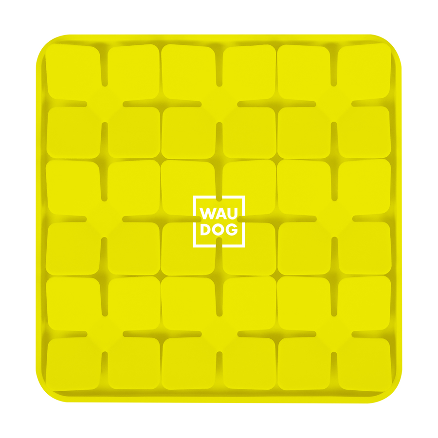 Коврик для поиска корма WAUDOG Silicone, 205х205х17 мм, желтый