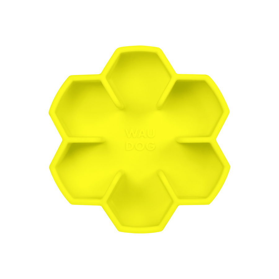 Миска для медленного кормления WAUDOG Silicone, 450 мл, желтый