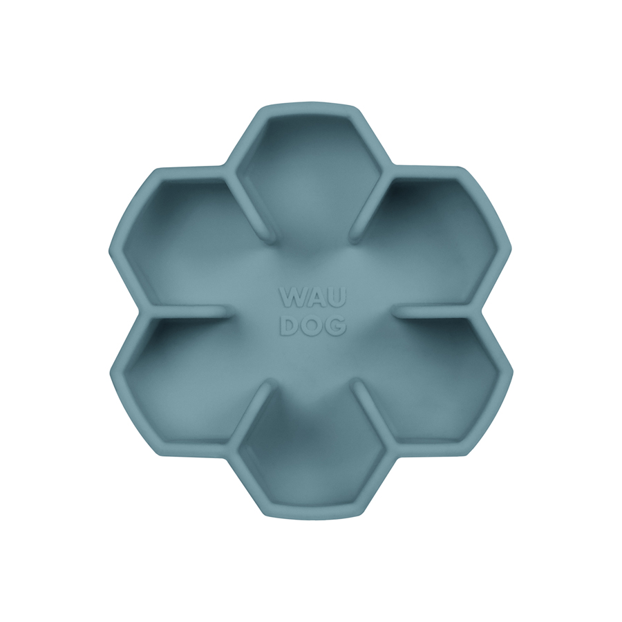 Миска для медленного кормления WAUDOG Silicone, 450 мл, серый