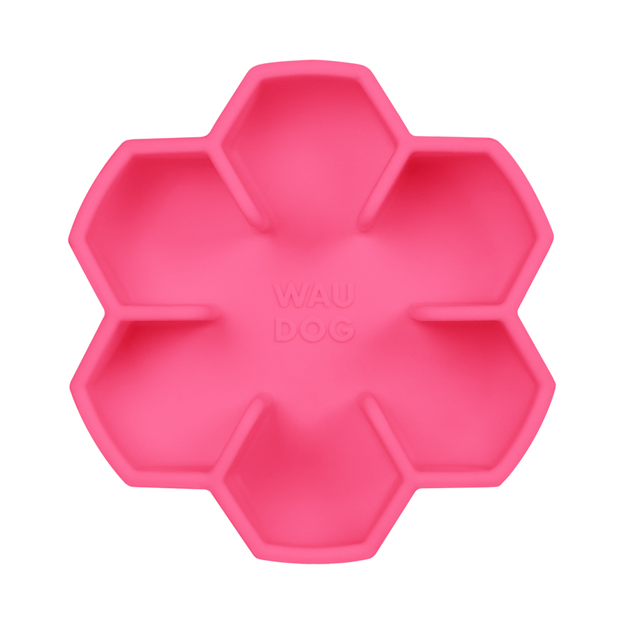Миска для медленного кормления WAUDOG Silicone, 750 мл, розовый