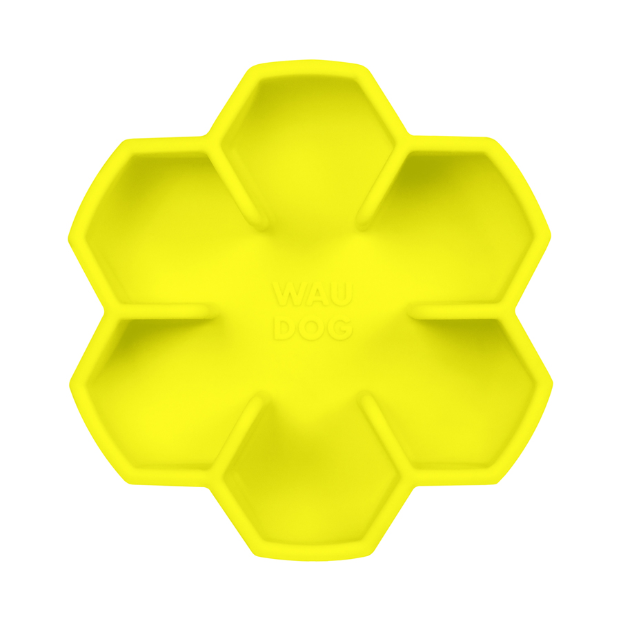 Миска для медленного кормления WAUDOG Silicone, 750 мл, желтый
