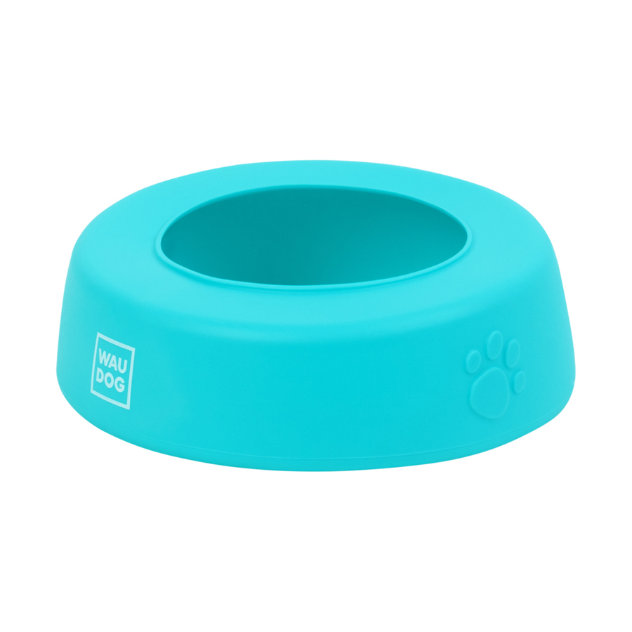 Миска-непроливайка WAUDOG Silicone, 1 л голубой