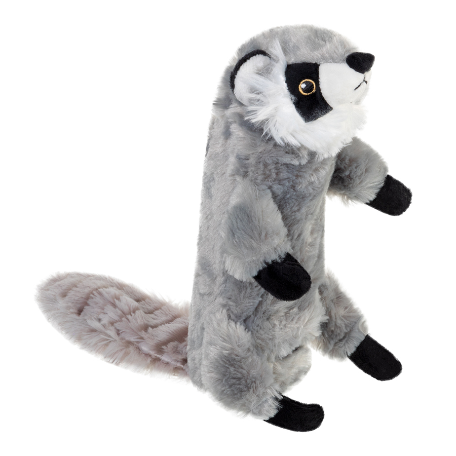 Dog Toy Raccoon Skin with Squeaky Bottle GiGwi Catch&fetch, Faux Fur, Plastic