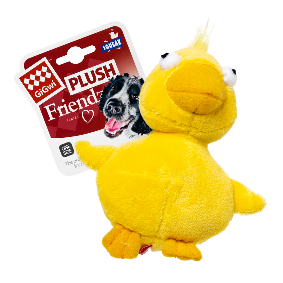 Игрушка для собак Утка с пищалкой GiGwi Plush Friendz, текстиль, МТХ, 11 см