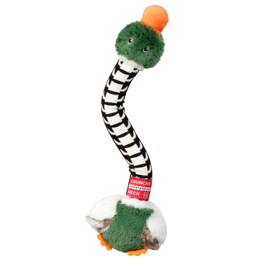 WAUDOG Fun Crunchy Dog Toy Duck, Cotton, Polyester, Plastic, Foam, 38cm
