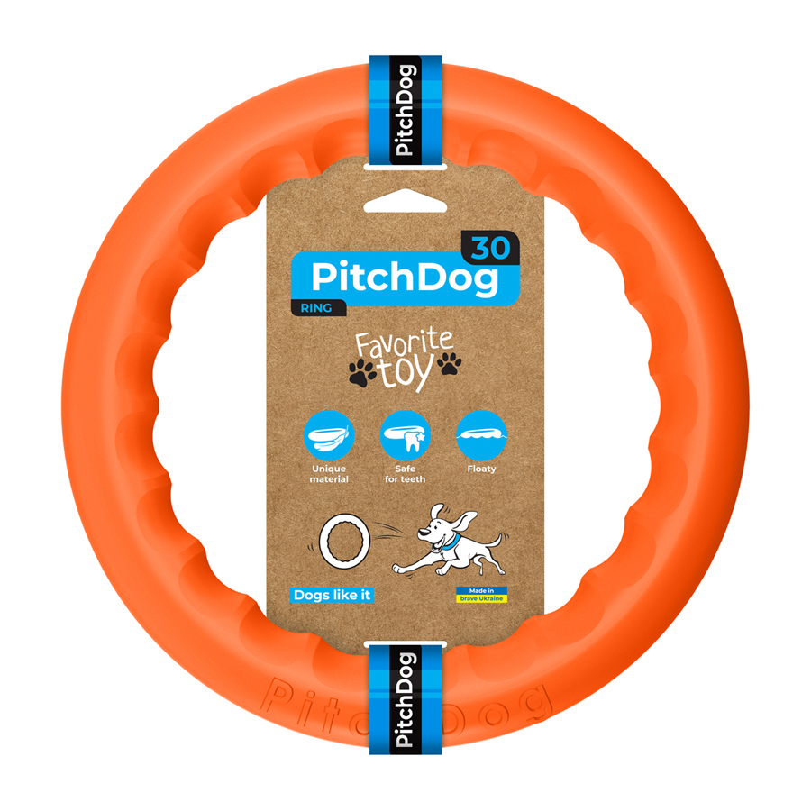 Кольцо для апортировки PitchDog30, диаметр 28 см оранжевый