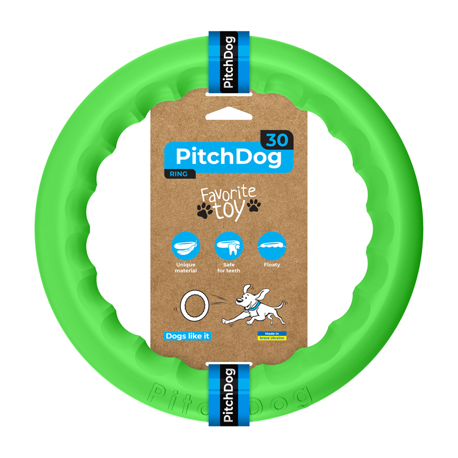 Retrieving ring PitchDog30, diameter 28 cm, light green