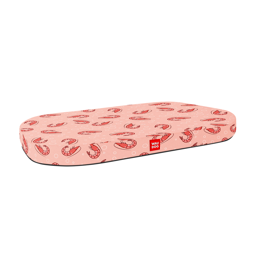 WAUDOG Relax dog bed, pattern "Shrimp", with removable cover, S, W 55cm, L 40cm