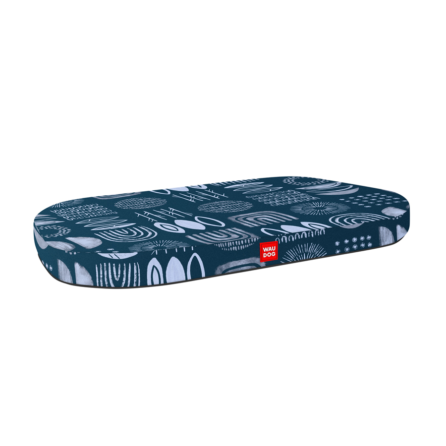 WAUDOG Relax dog bed, pattern "Abstract", with removable cover, M, W 80cm, L 55cm
