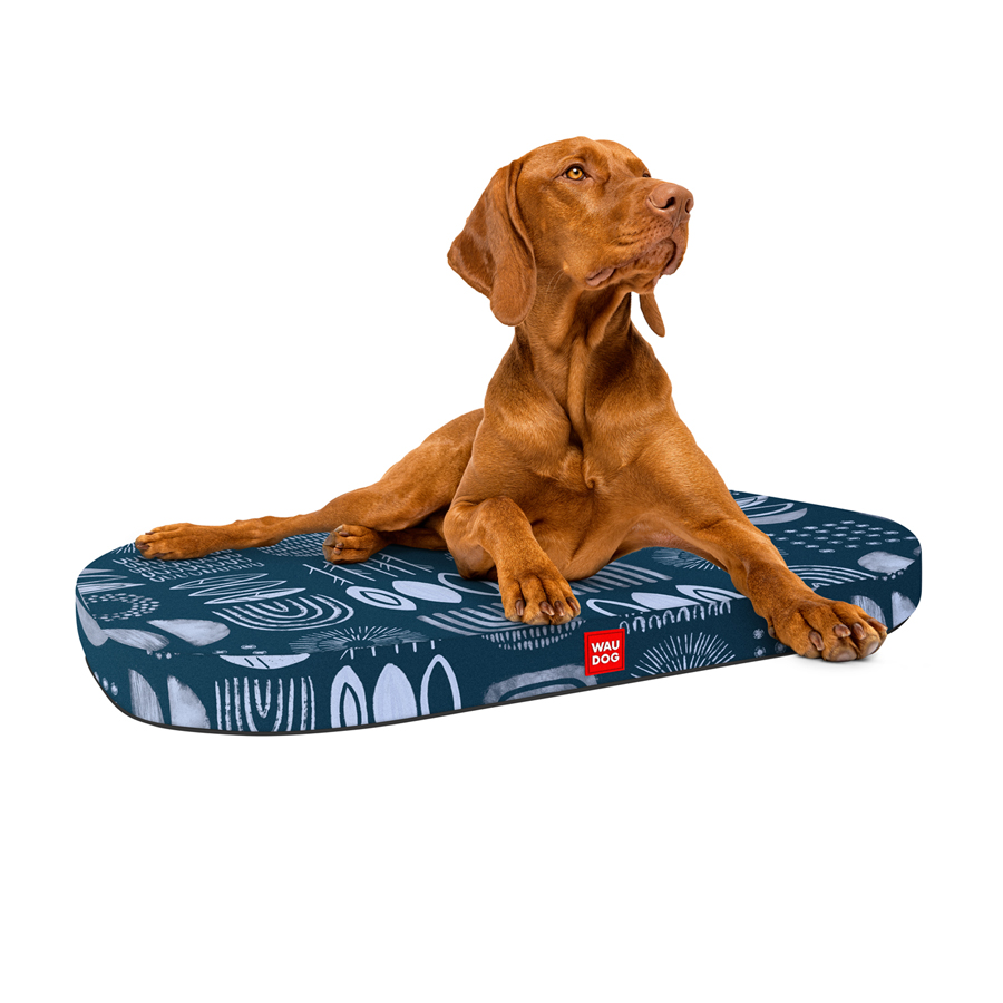 WAUDOG Relax dog bed, pattern "Abstract", with removable cover, M, W 80cm, L 55cm