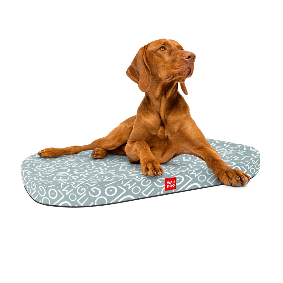 WAUDOG Relax dog bed, pattern "I love my dog" with removable cover, M, W 80cm, L 55cm